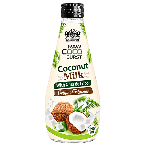 RAW Coco Burst 290 ml Coconut Milk with Nata de Coco, Original Flavour.